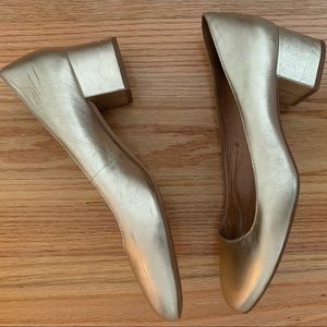 Madewell Ella Pump - Gold